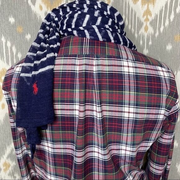 Ralph Lauren Red Tartan Plaid Button Down Shirt - Picture 8 of 16